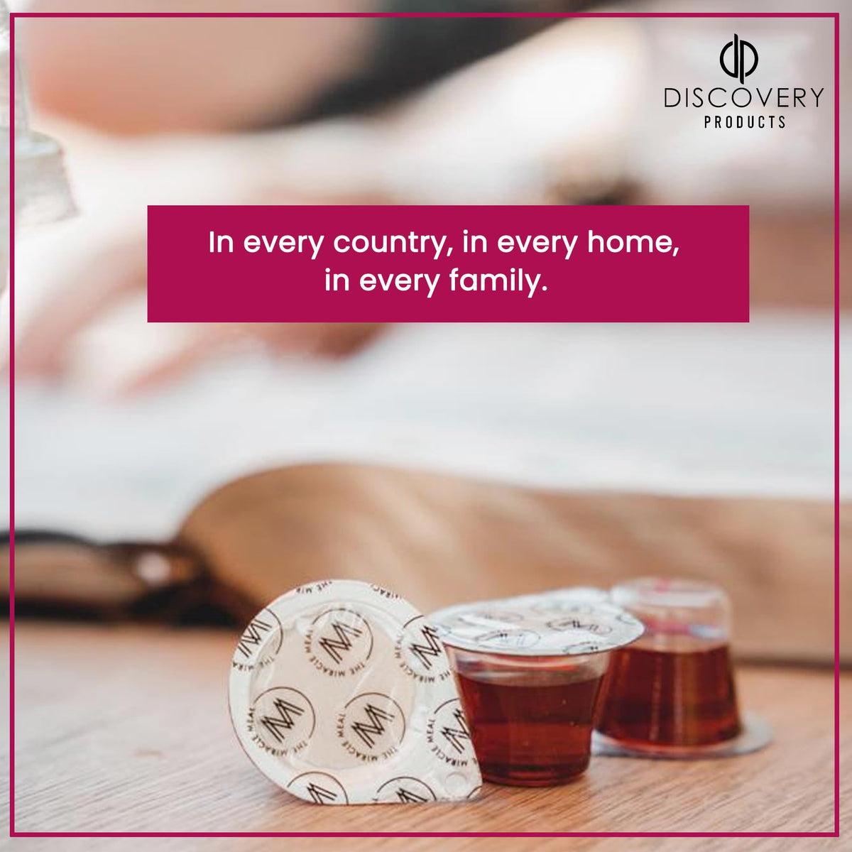 Made in USA stamp on Discovery Products communion cups.