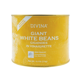 Divina Giant White Beans Vinaigrette tin front – ready-to-serve Mediterranean flavor