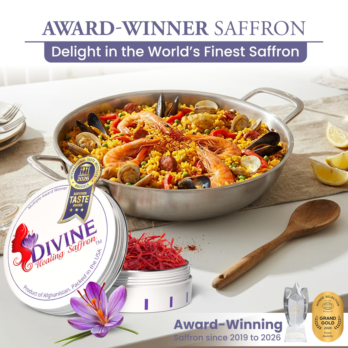 Divine Healing Saffron tea infuser aroma for an elevated evening ritual