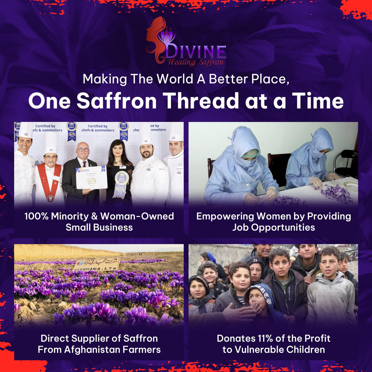 Divine Healing Saffron threads added to a dessert for saffron sweetness.