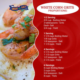 Dixie Lily grits with butter for Southern comfort and flavor.