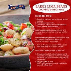 Dixie Lily Large Lima Beans in slow cooker for savory meals.