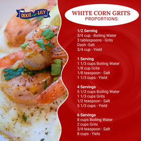 Dixie Lily White Corn Grits cooking on stove in pot