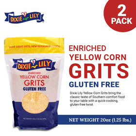 Dixie Lily Yellow Corn Grits creamy porridge bowl ready in minutes.