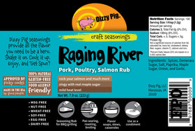 Dizzy Pig Raging River jar on kitchen counter for easy weekly cooking.