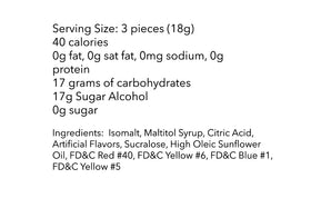 DM Sweets Assorted Sugar Free Fruit Candy Buttons — a sugar-free option that fits on desks or lunchboxes.