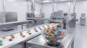 DM Sweets Assorted Sugar Free Fruit Candy Buttons — individually wrapped to stay fresh between uses.