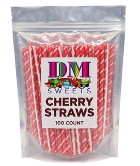 DM Sweets Cherry Sour Powder Straws pack: bold flavor perfect for parties and sharing