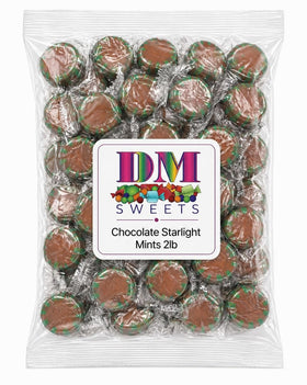 DM Sweets Chocolate Starlight Mints bulk bag, ideal for office bowls and events