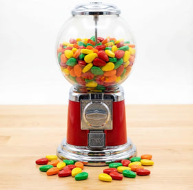 DM Sweets orange tear-drop candy adds colorful variety to tables.