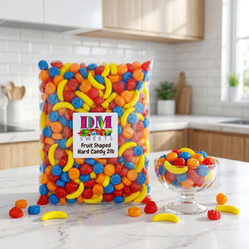 DM Sweets strawberry fruit-shaped candy, vibrant chewy treat for bowls
