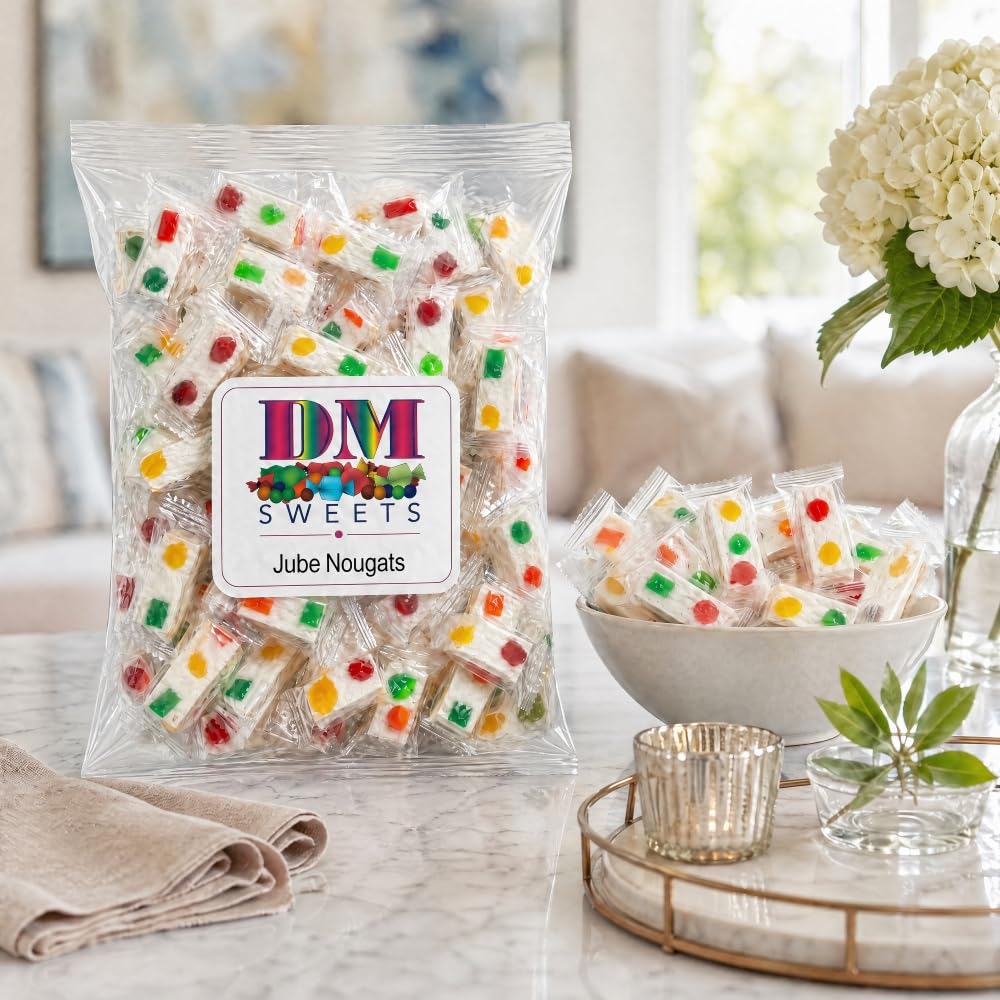 DM Sweets Jube Nougats assorted flavors brighten gift baskets.