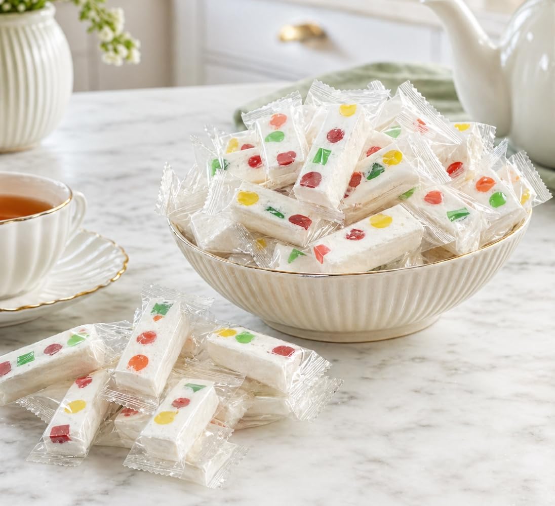 DM Sweets Jube Nougats colorful fruity flavors ideal for party bowls.