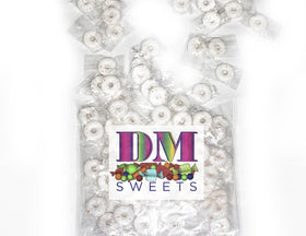 DM Sweets Orange Mints bulk bag ideal for candy bowls and high-traffic spots.