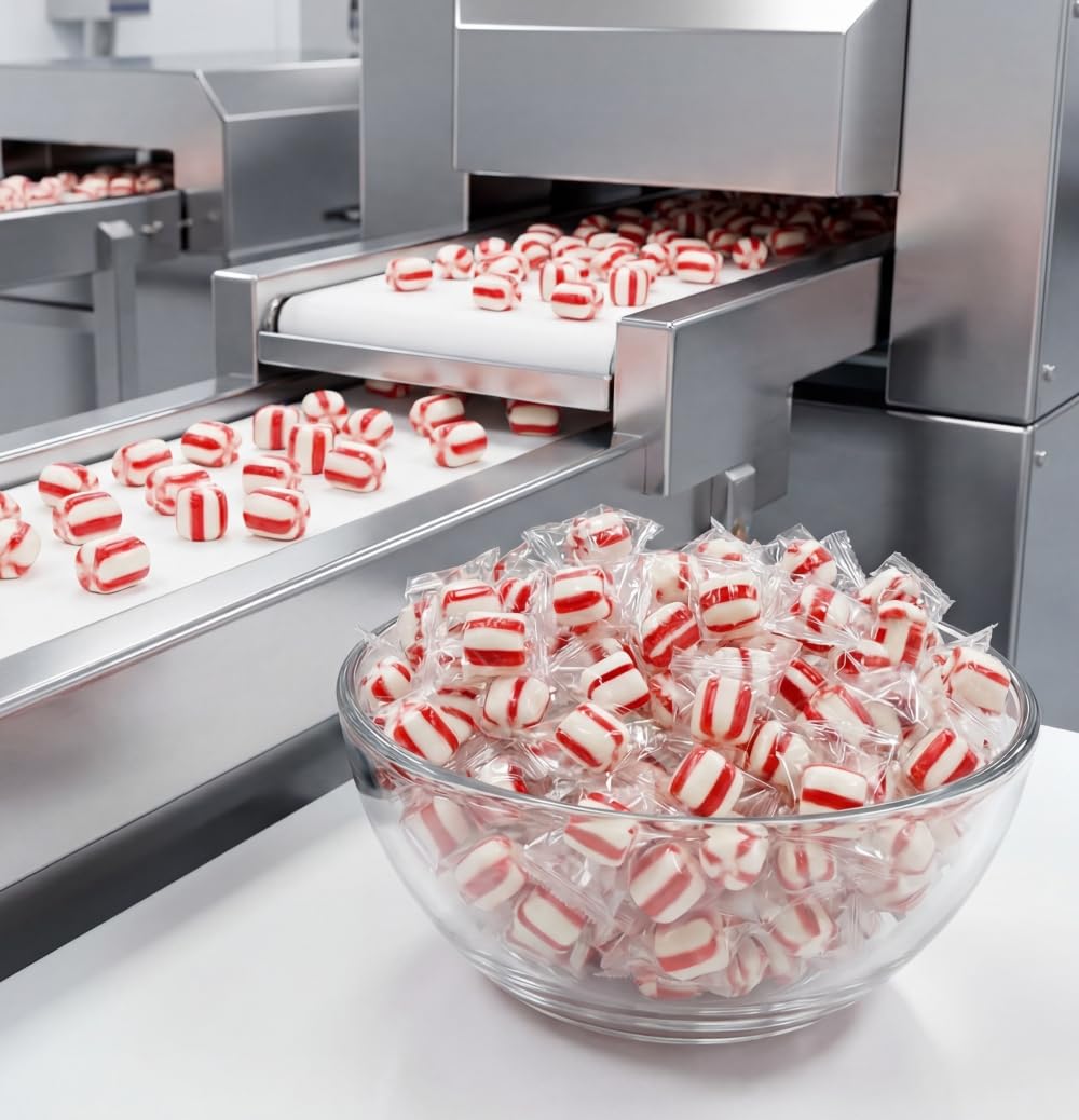 DM Sweets Peppermint Puff wrappers keep breath fresh and sharing easy.