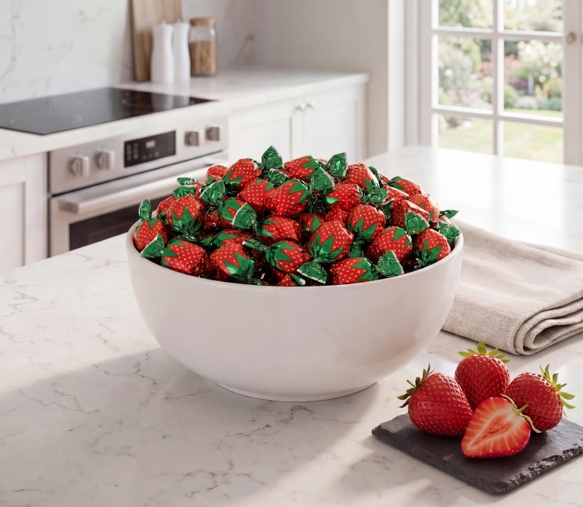 DM Sweets Strawberry Bon Bons offer fruity sweetness with a crisp shell.