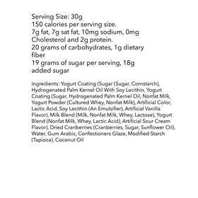 DM Sweets Yogurt Coated Cranberries in a serving bowl for gatherings