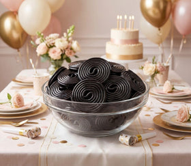 DM Sweets Black Licorice Wheels gift basket addition for candy lovers