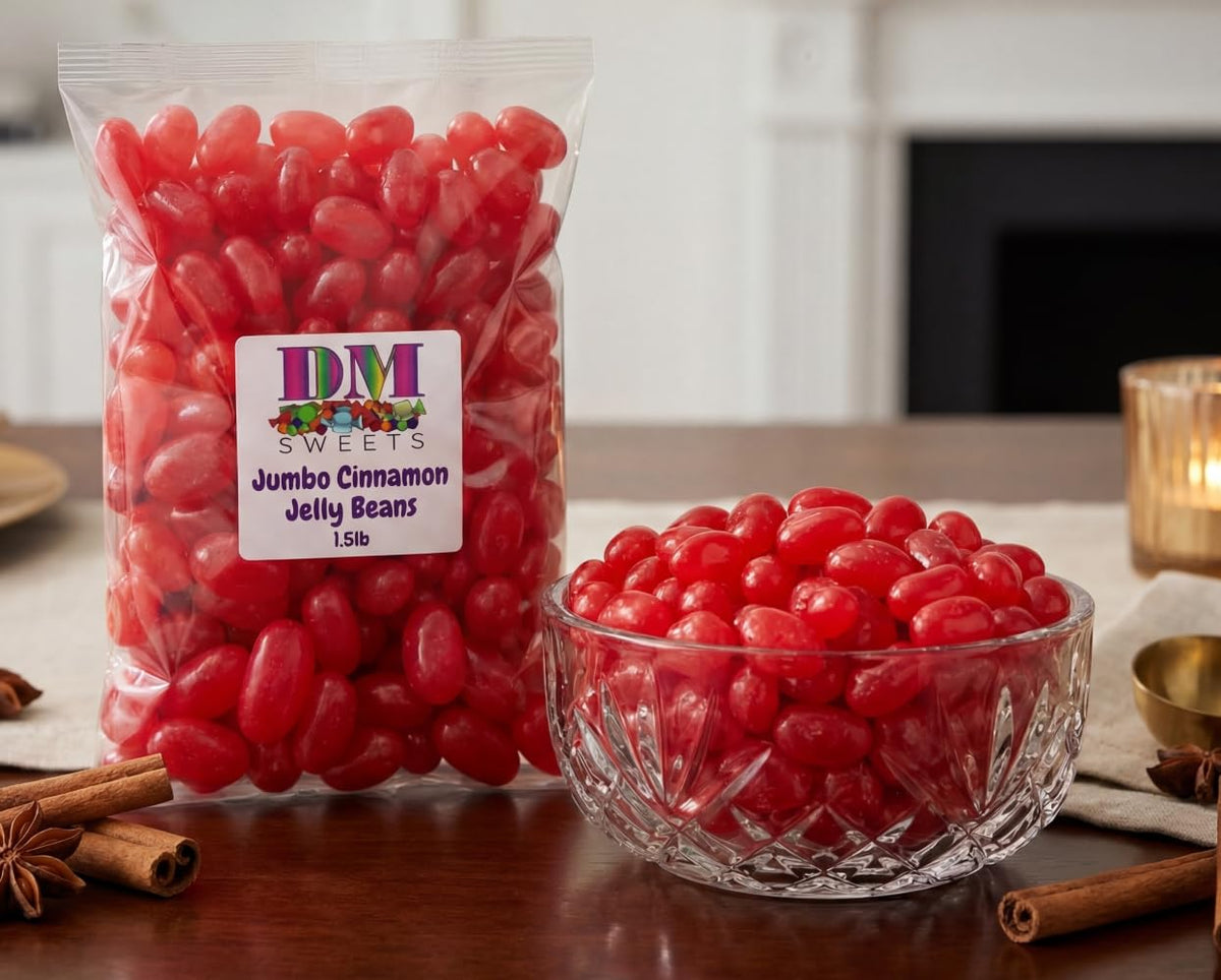 DM Sweets Cinnamon Jelly Beans party display adds festive appeal