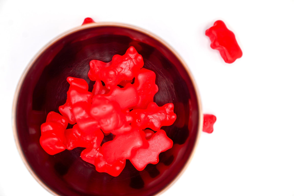 DM Sweets Cinnamon Juju Bears bright red bears for nostalgic treats