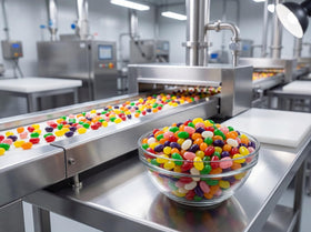 DM Sweets fruity chewy jelly beans with bright colors for candy bowls.