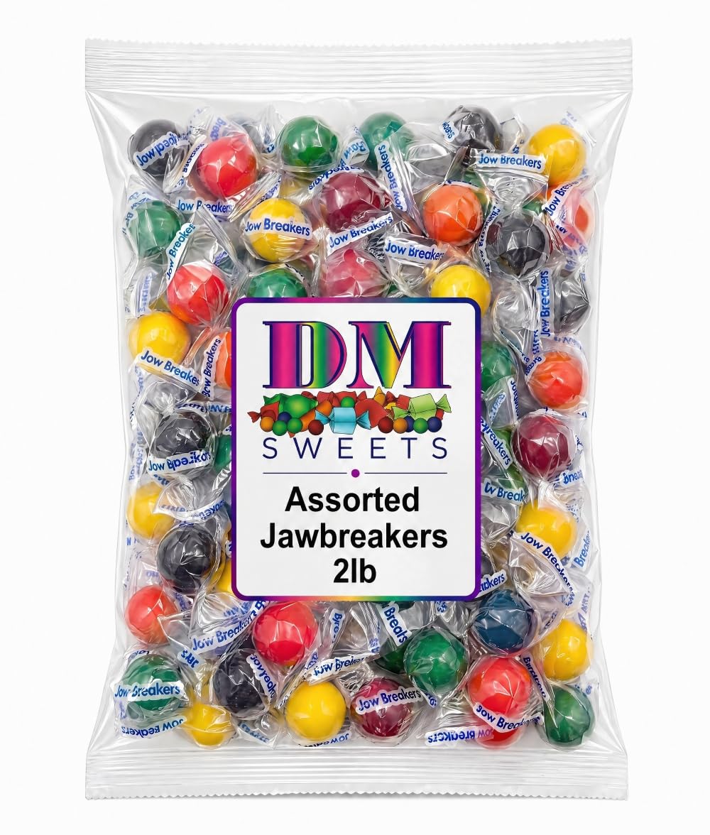 DM Sweets Jawbreakers assorted flavors in a bulk bag ideal for sharing at events