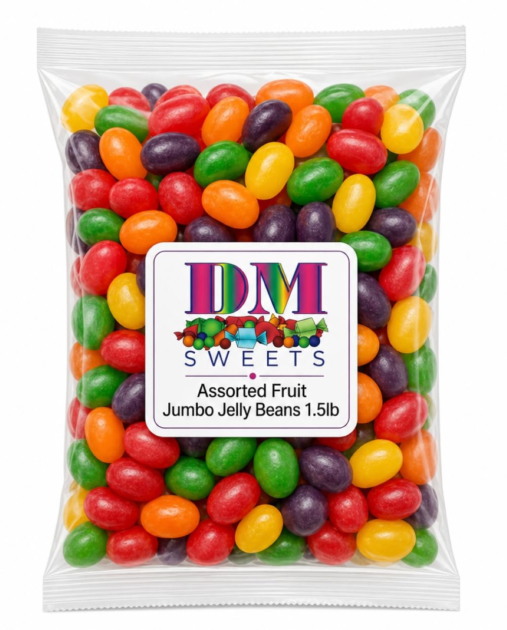 DM Sweets Jumbo Jelly Beans Cherry bold flavor for party bowls and dessert toppings.