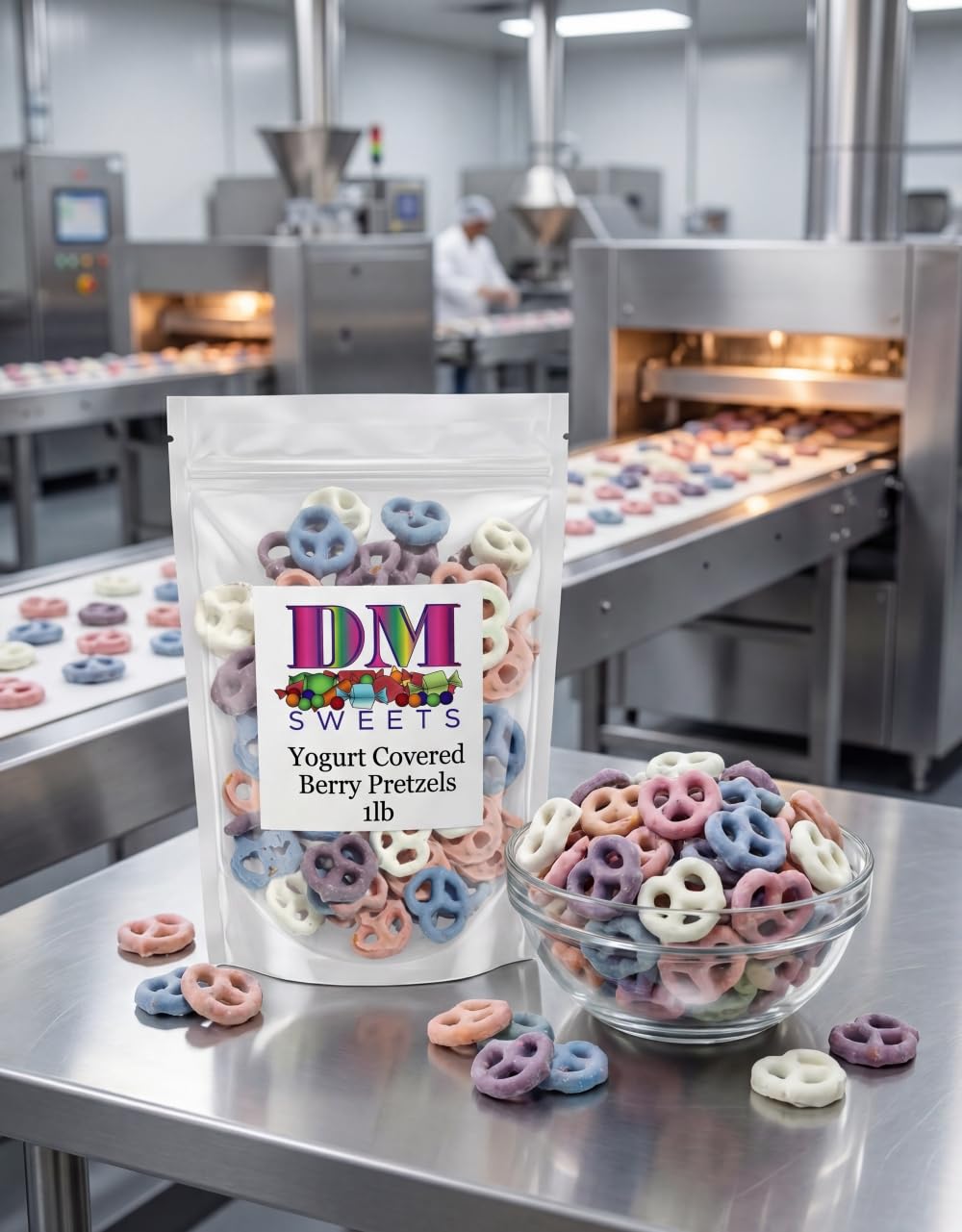 DM Sweets Yogurt Covered Pretzels vanilla flavor offer creamy contrast for snack lovers