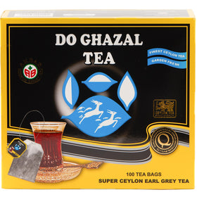 Do Ghazal Earl Grey tea bags packaging showcases authentic Ceylon flavor and bergamot aroma for daily rituals.