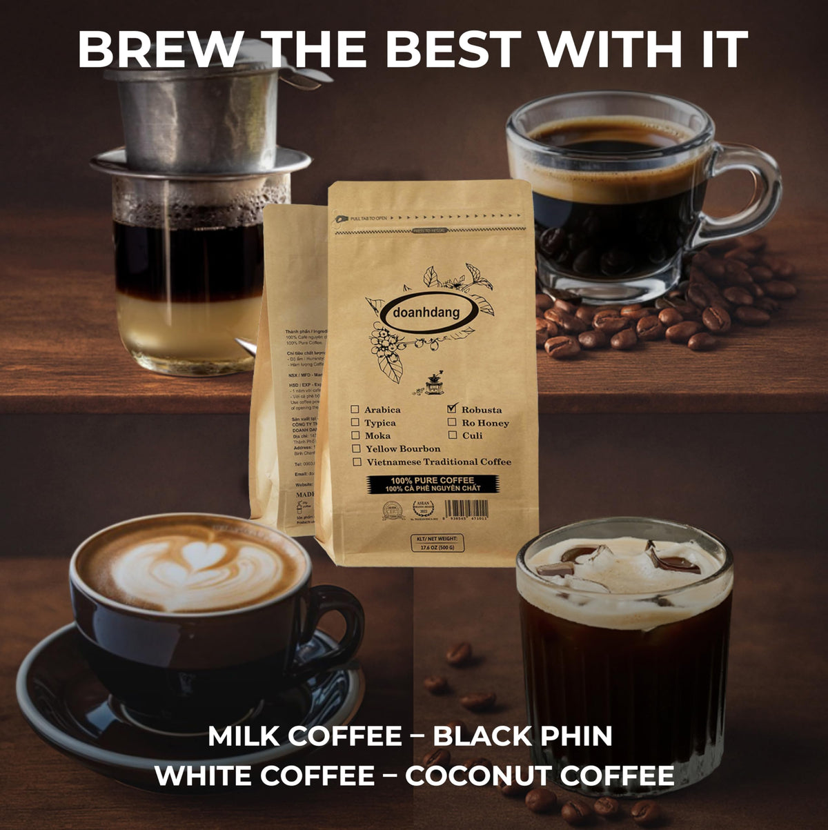 Doanhdang coffee brewing setup showing versatility across methods