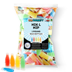 Doctor Plenty Nik-L-Nip wax bottle candy 1lb pack for nostalgic gatherings.