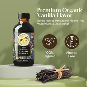 Alcohol-free vanilla extract ideal for baking without alcohol or artificial additives