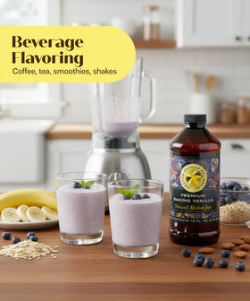 DOCTOR VANILLA ARTISANAL coffee smoothies ice cream closeup evokes rich aroma and versatile use.