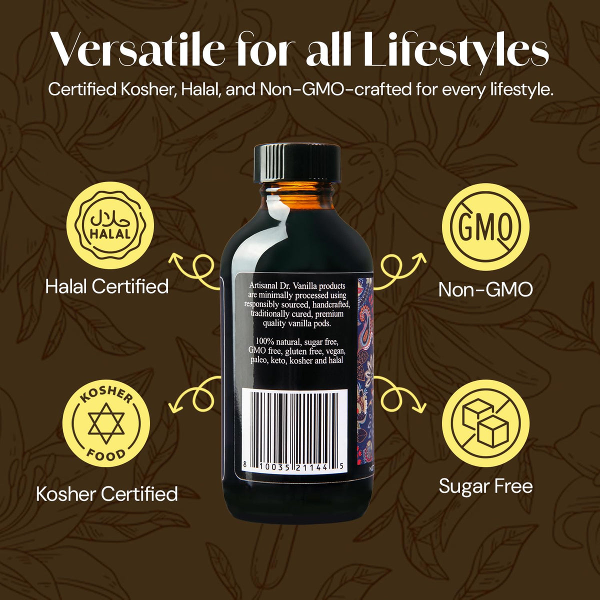 DOCTOR VANILLA ARTISANAL Madagascar Bourbon vanilla aroma enhances desserts and custards