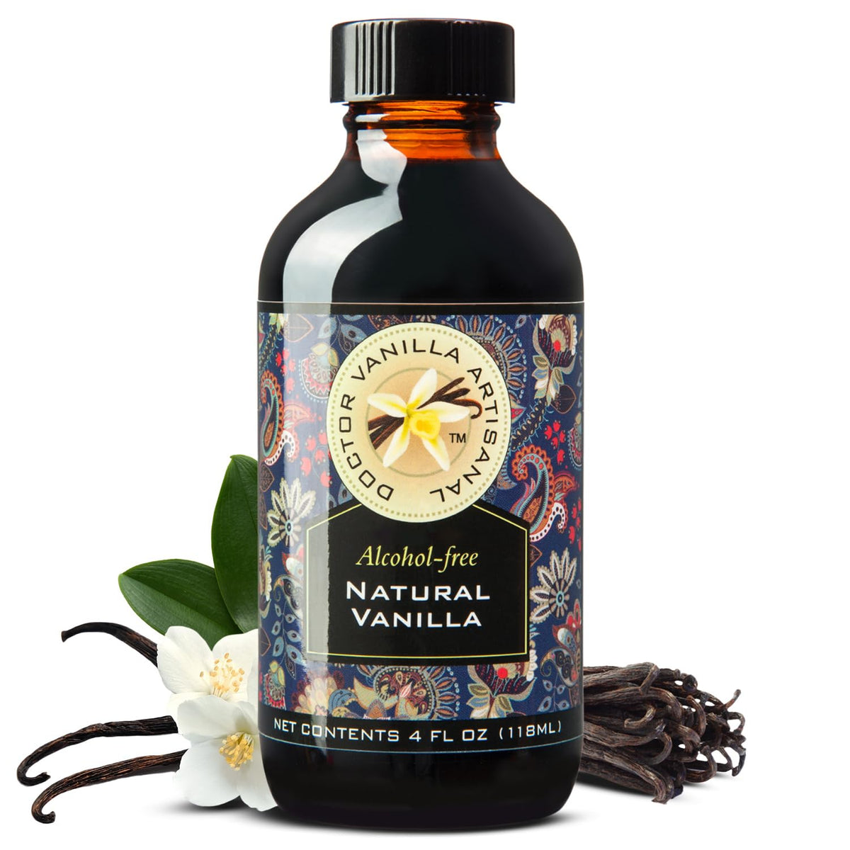 Doctor Vanilla Artisanal vanilla bottle enhances baking flavor with natural vanilla notes