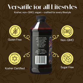 Pouring DOCTOR VANILLA ARTISANAL vanilla extract highlights versatile flavor
