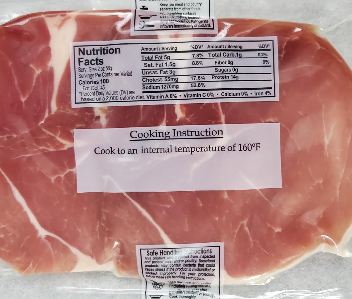 Outdoor snack pack of Dan'l Boone country ham biscuit cut for portable meals