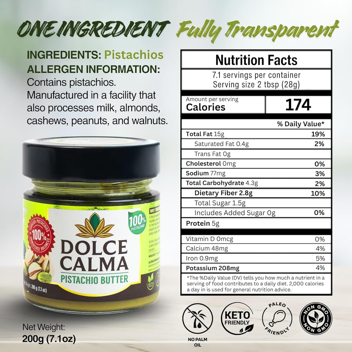 Dolce Calma pistachio butter on toast delivering rich aroma and depth