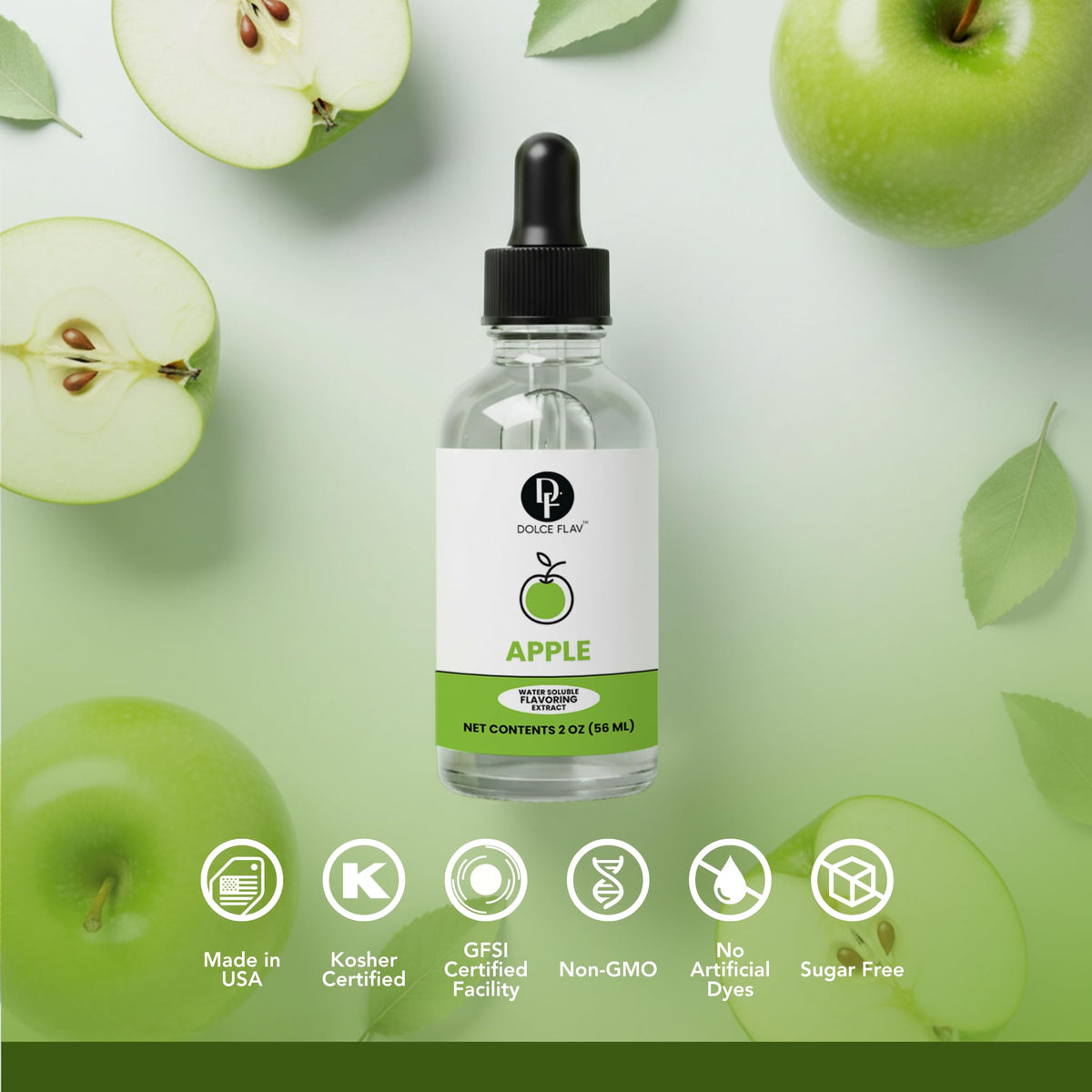 Dolce Flav apple extract for cakes and glazes with bold notes