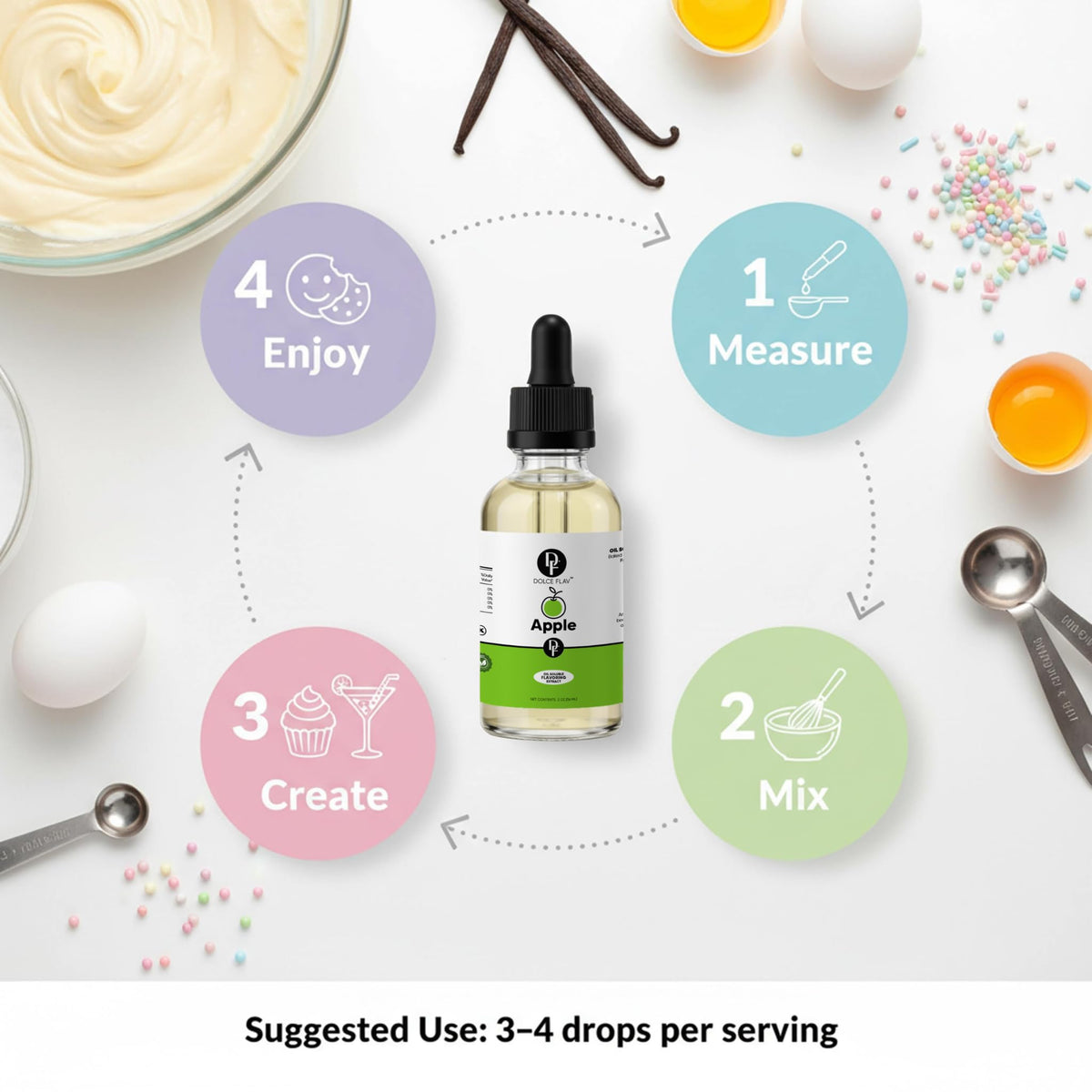 Dolce Flav Apple Extract elevating pie filling with apple aroma