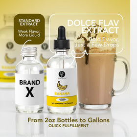 Dolce Flav banana extract for frostings and toppings.