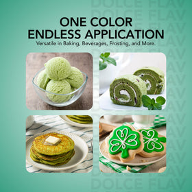 Dolce Flav color-dispersion in beverages for consistent tint.