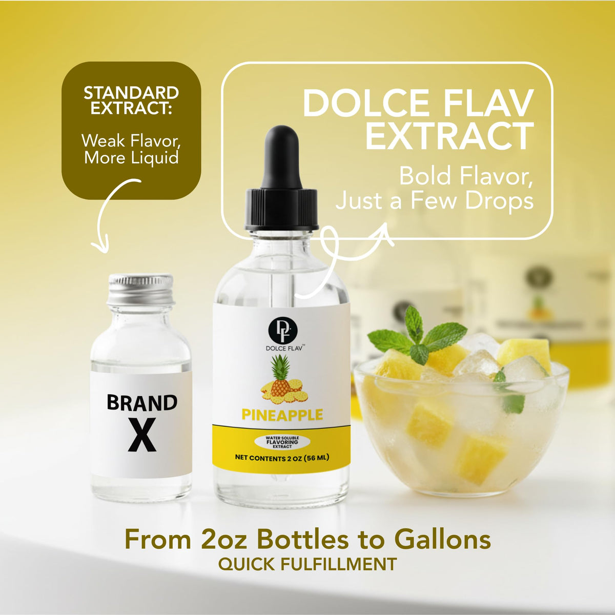 Dolce Flav pineapple flavoring is USA-made for consistent quality.
