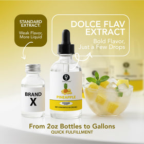 Dolce Flav pineapple flavoring is USA-made for consistent quality.