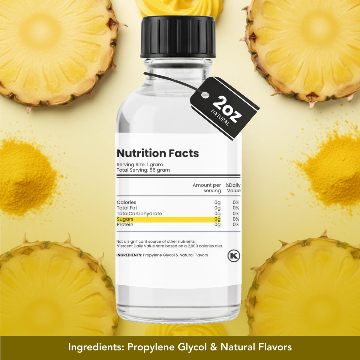 Dolce Flav pineapple flavoring elevates sorbet with bold pineapple taste.
