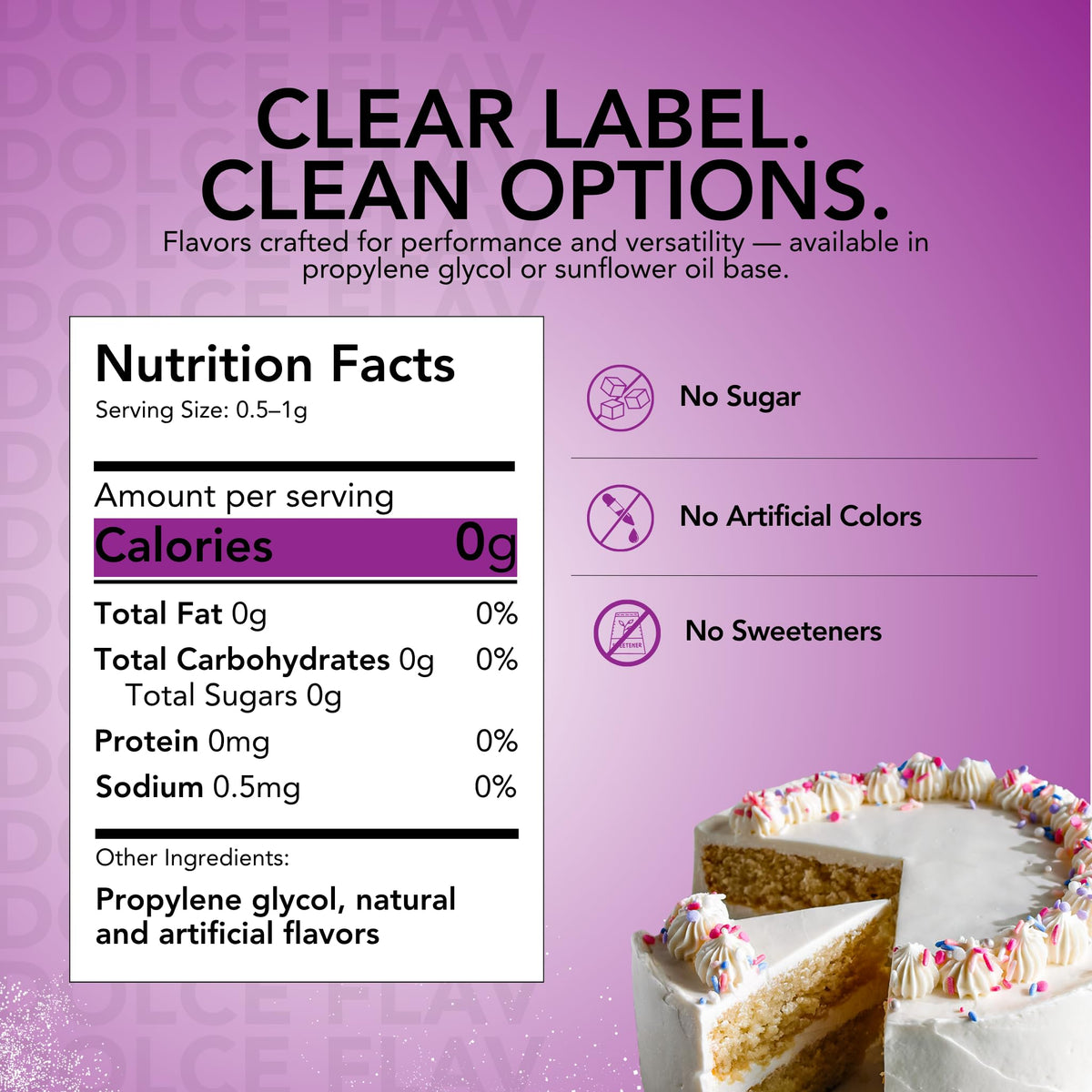 Dolce Flav Birthday Cake Extract baking use in sauces and batters.