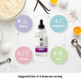 Dolce Flav Birthday Cake Extract drink additive for lattes and shakes.