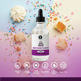 Dolce Flav Birthday Cake Extract frosting application enhances dessert decoration.