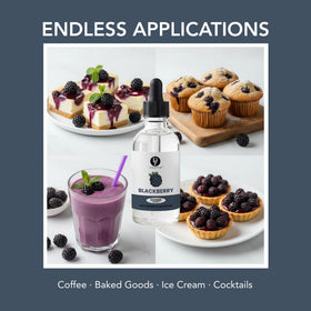 Dolce Flav Blackberry Extract dessert-plate brings a fruity note to sweet plates.