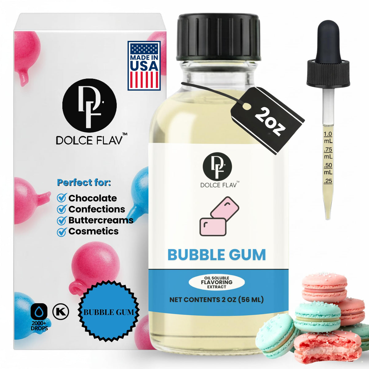 Dolce Flav bubble gum extract bottle for baking and confections.